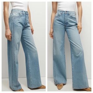 Veronica Beard Taylor Double Seam Wide Leg Jean Nova - Size 24 worn once